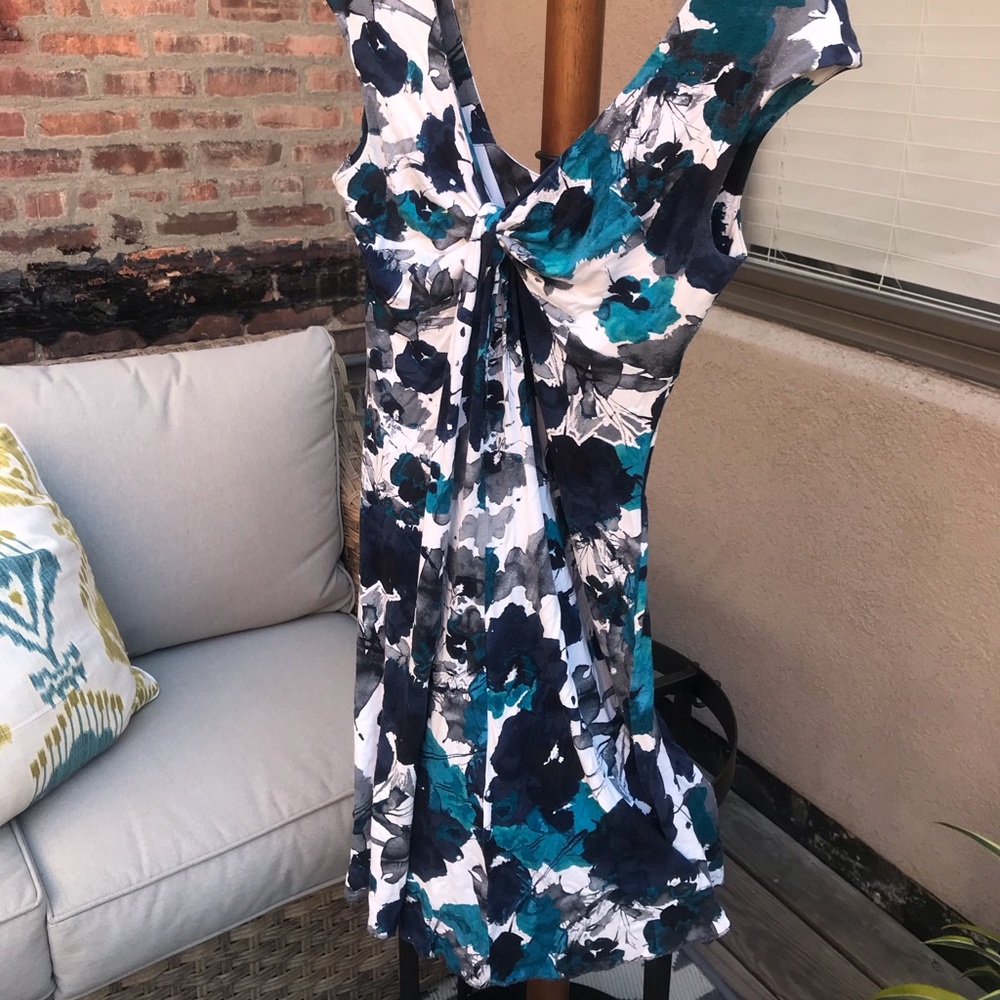 Blue floral dress